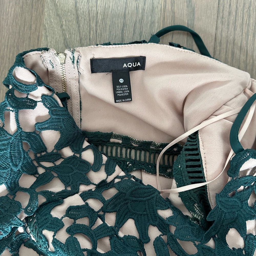 Aqua Midi Green Lace Dress XS - Picture 3 of 4
